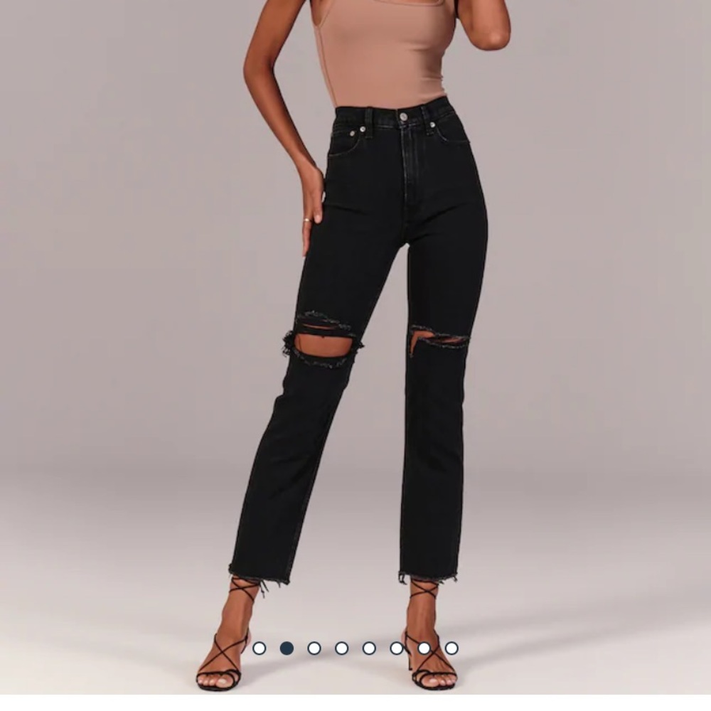 Abercrombie high waisted vintage black jeans